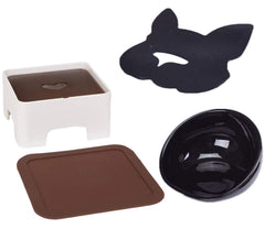 JYHY Bulldog Bowl tilted feeder provides comfortable licking during meals.