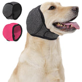 JynixTail dog ear-wrap closeup showing secure fit for noise reduction