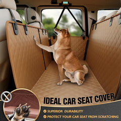 K KNODEL dog seat cover with side flaps shields doors from hair and scratches for easier cleaning.