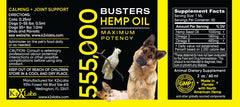 K2xLabs Buster's calming drops for dogs in use during vet visits or calming routines