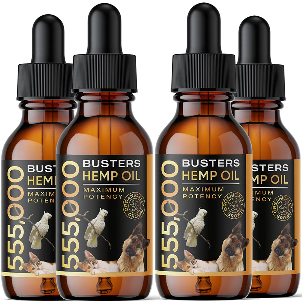 K2xLabs Buster's 60ml hemp oil bottle for dogs supporting joint comfort and calm