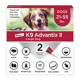 K9 Advantix II large dog bottle closeup for easy topical application