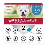 K9 Advantix II tube applicator shows easy monthly topical protection for dogs.