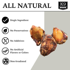 K9 Connoisseur long-lasting meaty bone close-up with marrow and smoked bits for extended enjoyment