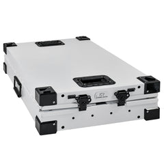 K9 Kennel Boss small white crate side detail shows secure knurled bolts for rigidity.