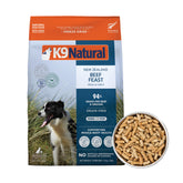 K9 Natural freeze-dried beef 4lb pack for easy topping on dry kibble