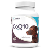 K9 Select CoQ10 bottle front highlights heart support and vitality for dogs