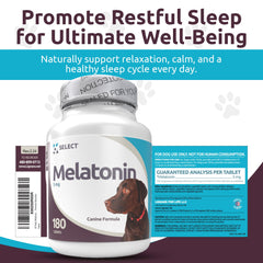 K9 Select large-dog supplement serving indicating 5 mg per tablet