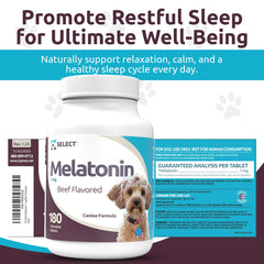 K9 Select Melatonin dish with chews suggests easy daily calm