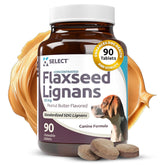 K9 Select peanut butter chewable tablets for dogs, a tasty daily treat that supports overall wellness.