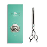 K9 SHEARS 8inch chunker scissors close-up showcases VG10 steel precision.