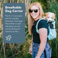 K9 Sport Sack Air 2 medium collar enclosure protects your dog during transit.