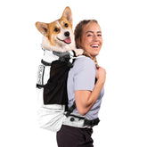 K9 Sport Sack Knavigate medium Lunar Rock front view shows ergonomic arm openings.