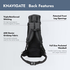 K9 Sport Sack Knavigate cooling mesh panel provides breathable comfort during adventures.