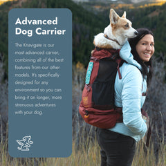 K9 Sport Sack Knavigate padded hip belt enhances comfort for the wearer during hikes.