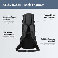 K9 Sport Sack Knavigate patented upper-arm hole design keeps legs comfy.