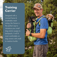 K9 Sport Sack Trainer large dog inside the carrier ready for a brief walk