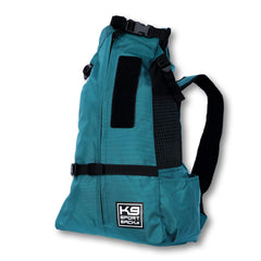 K9 Sport Sack Trainer medium Harbor Blue backpack on dog for quick outdoor outings.