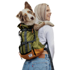 K9 Sport Sack Urban 3 Large Leafy back view demonstrates dual-use design for hands-free urban adventures.