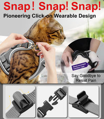 Kaazylab cat harness padded neck and chest for comfortable wear