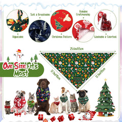 Kacctyen Christmas dog bandanas show pattern variety for festive styling