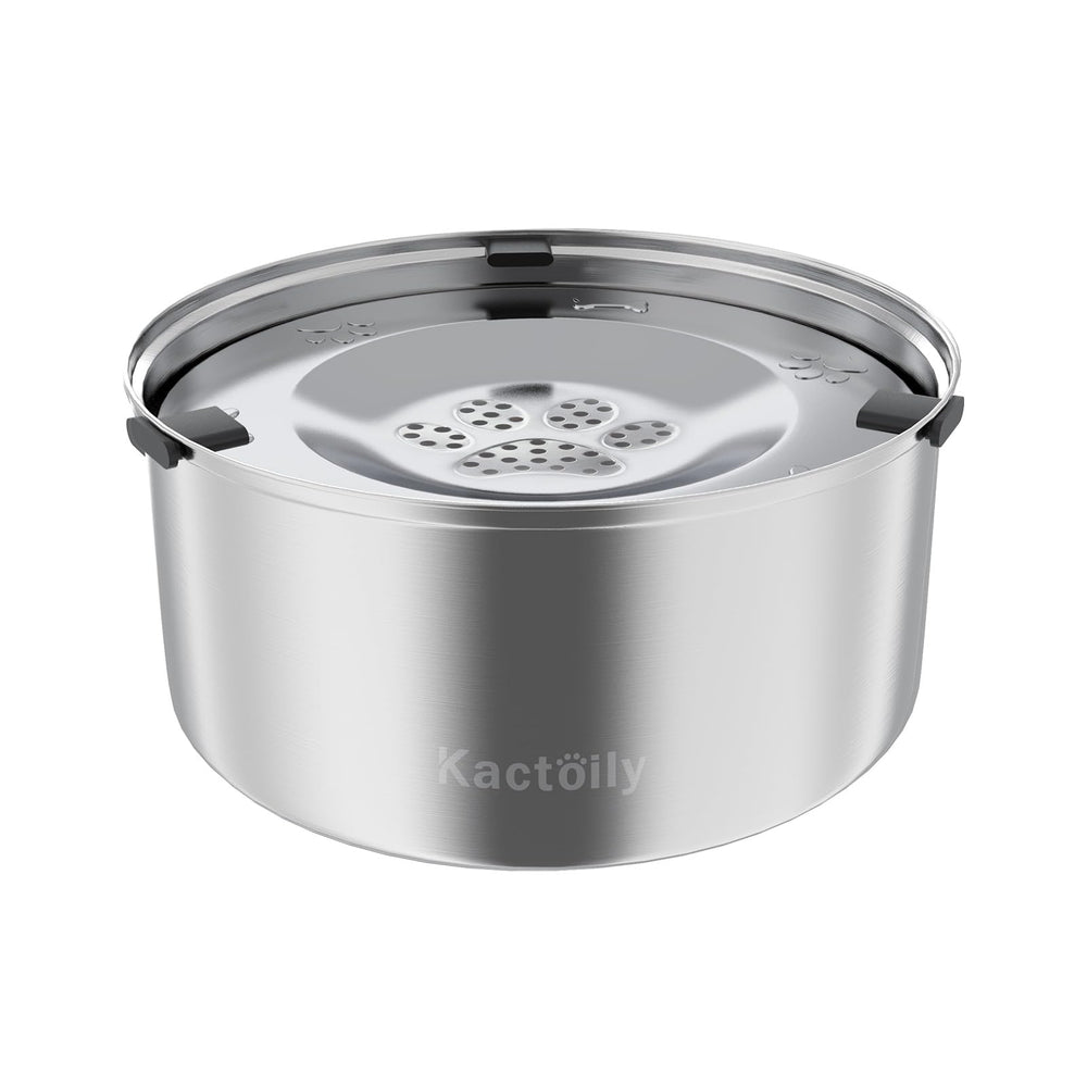 Kactoily large-capacity dog water bowl, side view, great for multi-pet households.