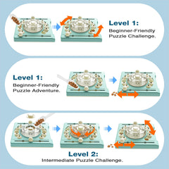 KADTC dog puzzle toy two-difficulty setup shows adjustable challenge levels