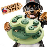 KADTC dog puzzle toy US brand top view showing three levels of challenge