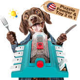 KADTC paw-activated rolling puzzle toy for slow feeding and mental stimulation.