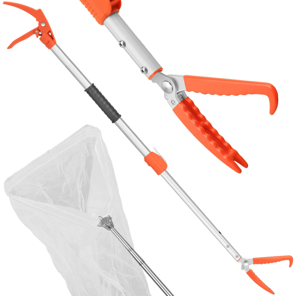 Kalkal snake grabber extended length reaches distant snakes for safe handling.
