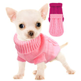 Kallfir's cutie XXS dog sweater front view keeps tiny dogs warm