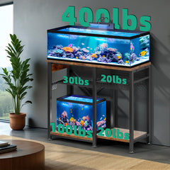 Kalrin aquarium stand side basket open highlights easy access to tools and supplies