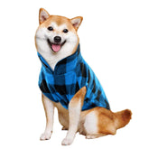 KAMA BRIDAL plaid dog coat front view for cool walks