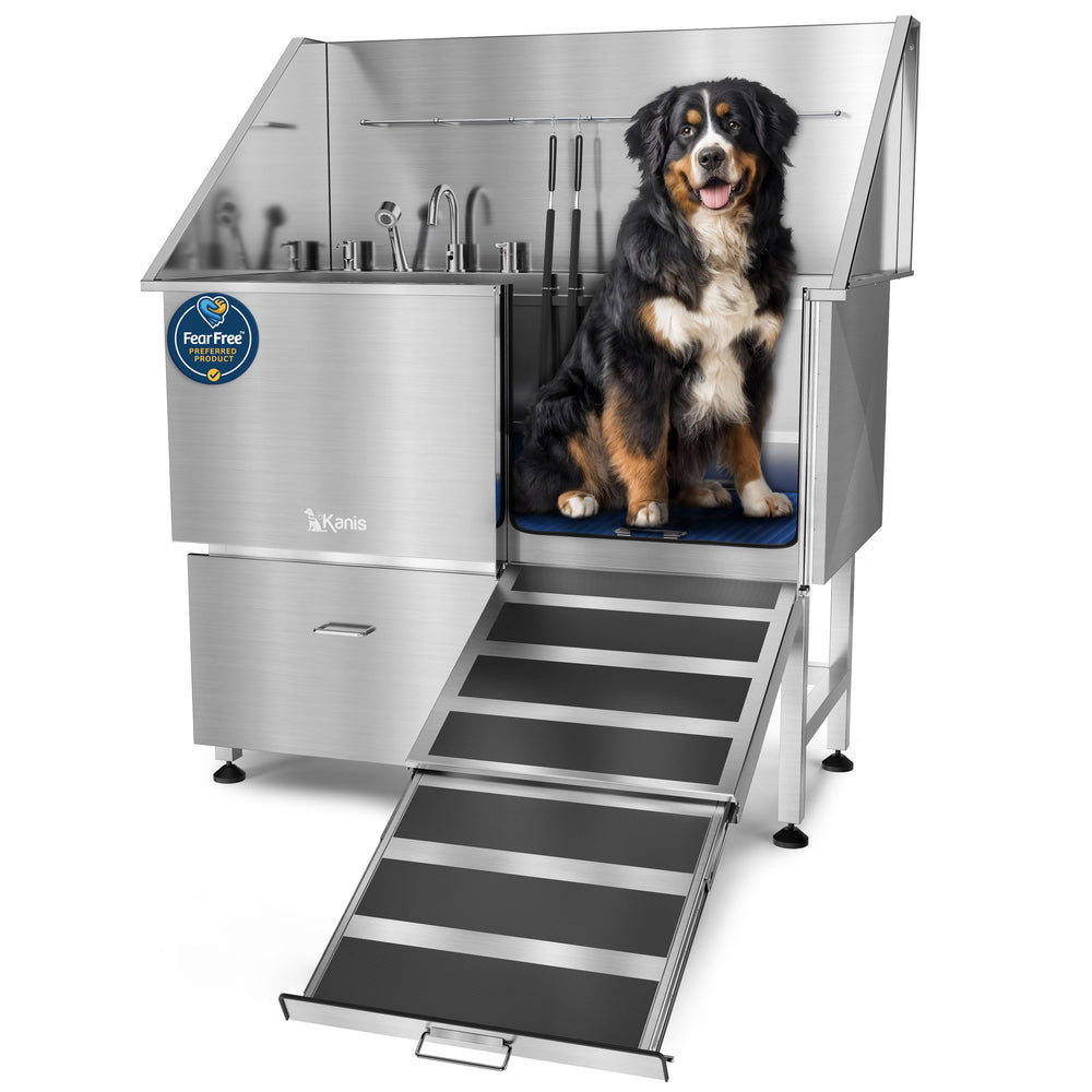 KANIS professional dog washing station 50-inch left view for durable grooming