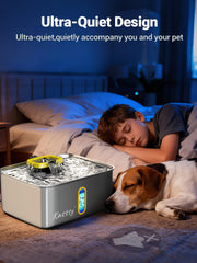 Kastty ultra-quiet pump operates at about 25db for calm homes.