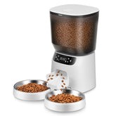Katalic double cat feeder two bowls for balanced meals for two pets
