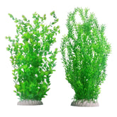 kathson 2pcs extra-large aquarium plants in vibrant green provide natural habitat for large fish.