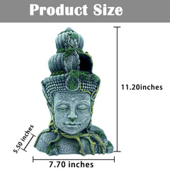 Kathson Buddha Head Aquarium Decor hideout use creates shelter for small fish and shrimp