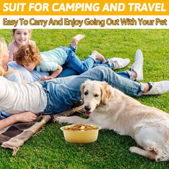 Kathson stackable bowls save space for homes with multiple pets.