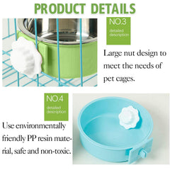 kathson crate dog bowl blue-green set adds color and visibility to crates
