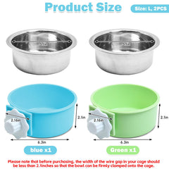 kathson crate dog bowl hanging-clip installation demonstrates quick setup
