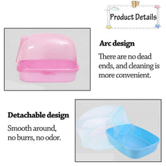 Kathson hamster sand bath container lid-open view allows observing bathing and digging.