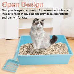 Kathson litter box with scoop included for quick, easy cleanup
