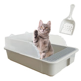 Kathson open small litter box with high side reduces splash for kittens.