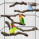 Kathson parrot perch natural grapevine assembly promotes natural perching and chewing.