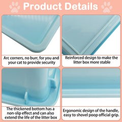 Kathson PP material litter tray emphasizes durability and easy maintenance.