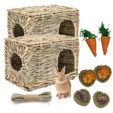 kathson rabbit grass house foldable seagrass bed front view for cozy play