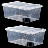 kathson reptile feeding box two-pack white outer view for easy outdoor transport
