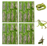 Kathson reptile terrarium cork background with artificial moss for natural habitat feel.