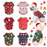 KATOLK 6-piece Christmas dog clothes pack displayed for gifting and selection